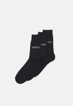 Replay CASUAL LEG LOGO BANDEROLE 3 PACK - Sokken